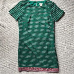 J. Crew Green and Pink Dress Sz. OO